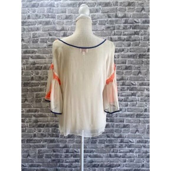 PLENTY BY TRACY REESE HOUSTONIAN PEASANT SILK BLOUSE SIZE M - Picture 3 of 7